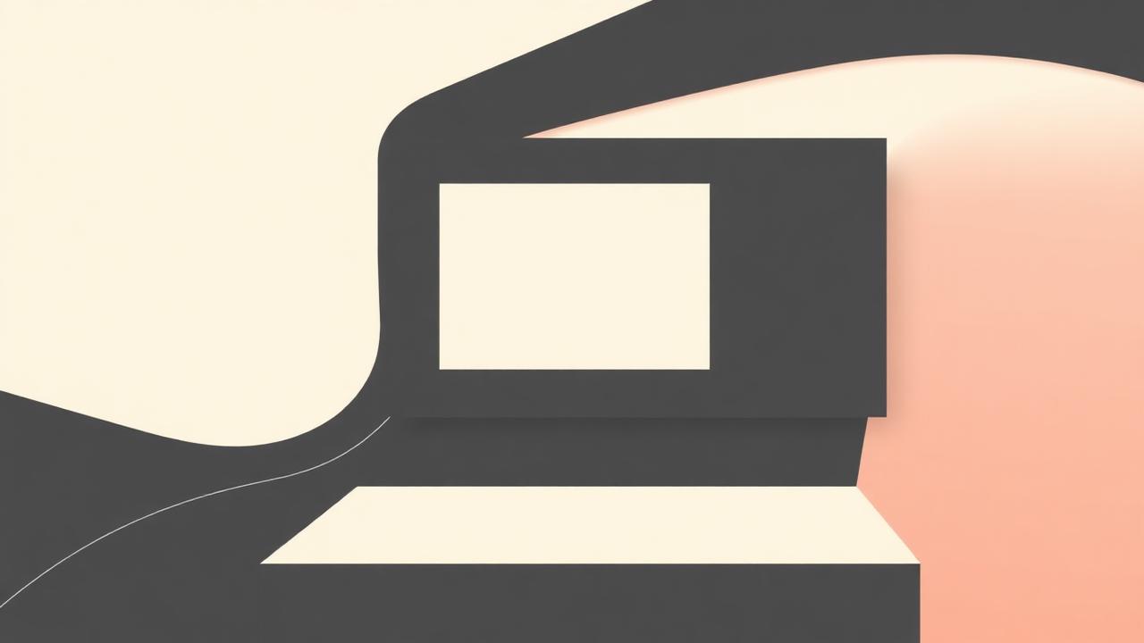 Abstract illustration of a modern website layout with clean structured blocks